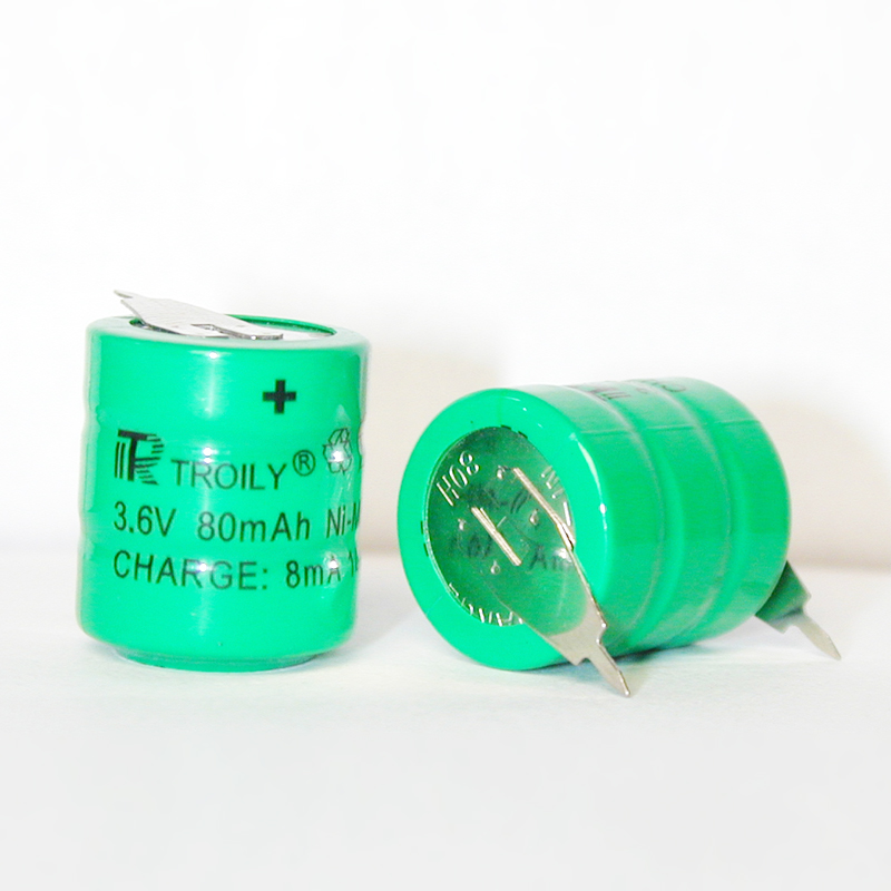 Ni-MH80mAh 3.6V 柱式帶焊腳